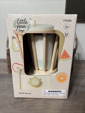 Little Fern Toys Wooden Blender Play Set NEW